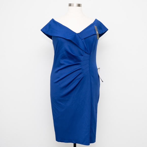 Xscape - Off-Shoulder Ruched Dress - Picture 7 of 12